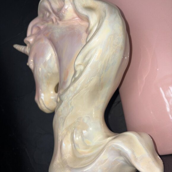 Vintage 80s Unicorn Ceramic Sculpture - Picture 5 of 9